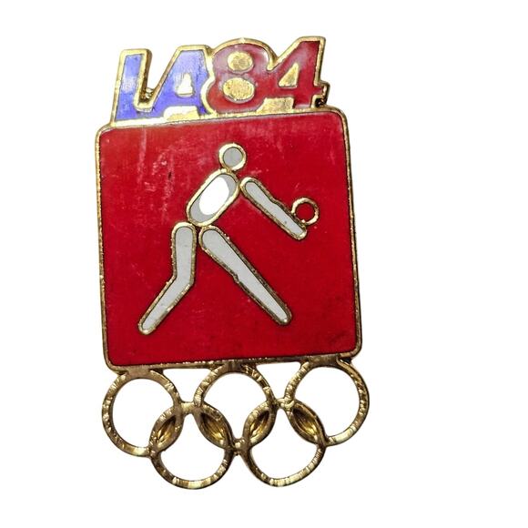 1984 Las Angeles Volleyball Olympic Game Pin - Picture 1 of 2